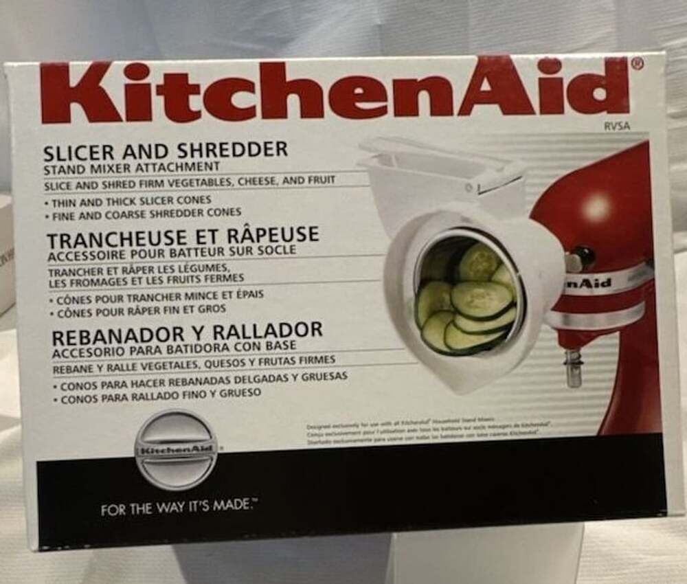 KitchenAid Slicer And Shredder Stand Mixer Attachment RVSA White